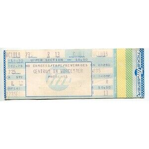 Vintage 1988 Van Halen Private Life Concert Ticket Stub Worcester MA